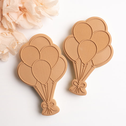 Birthday balloons stamp with matching cutter