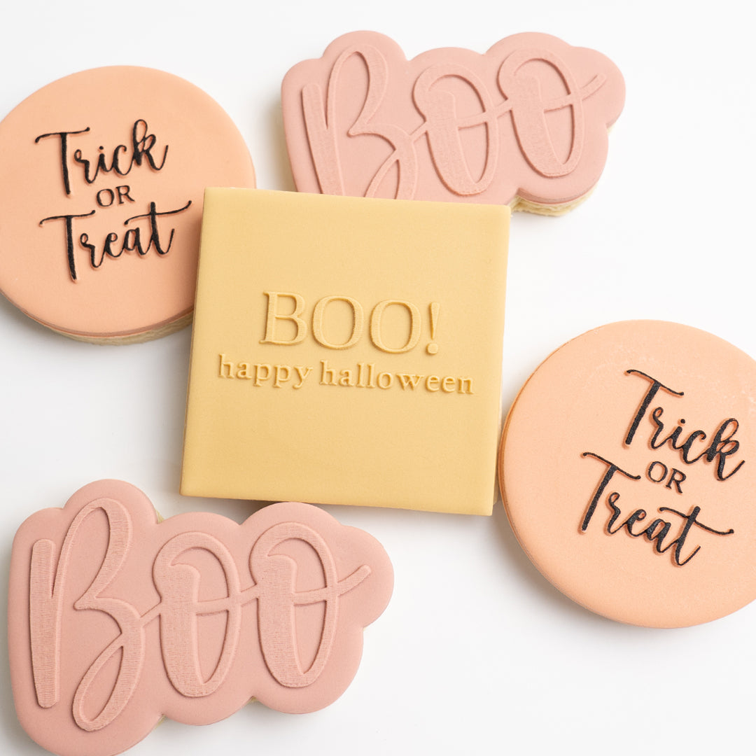Boo! Happy Halloween stamp