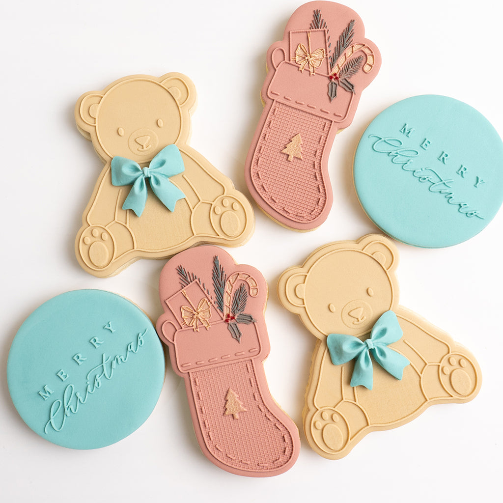 Teddy bear stamp with matching cutter