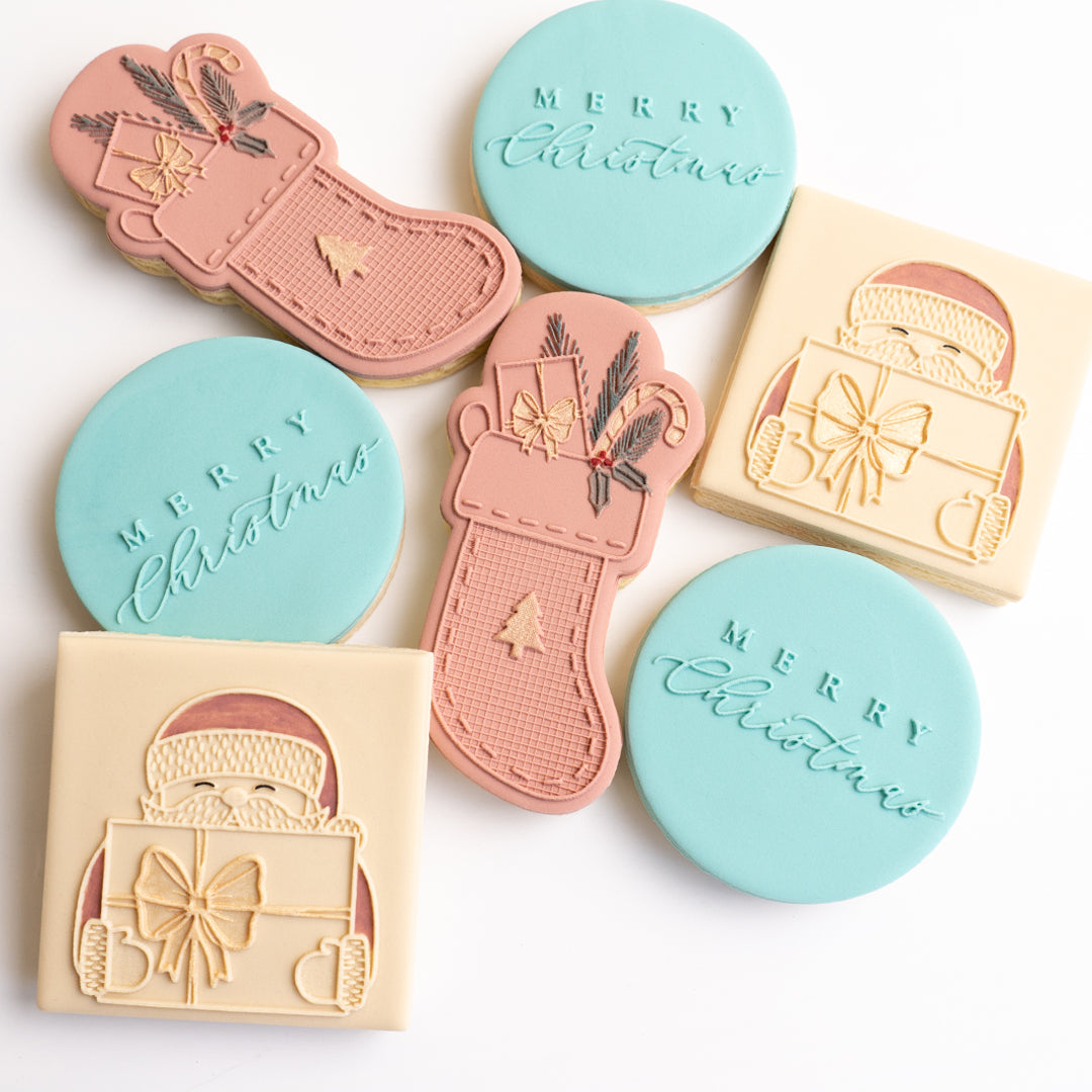 Present stocking stamp with matching cutter (Please choose option)