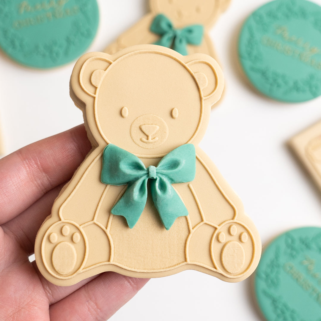 Teddy bear stamp with matching cutter