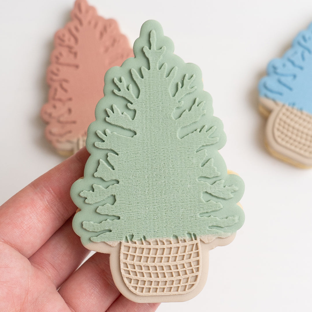 Pine tree stamp with matching cutter