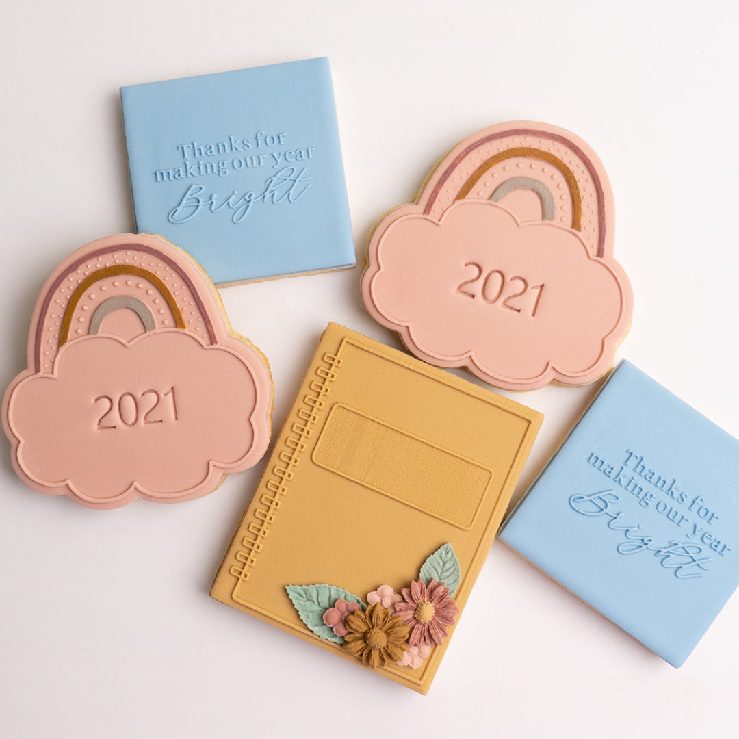 Notebook stamp with matching cutter