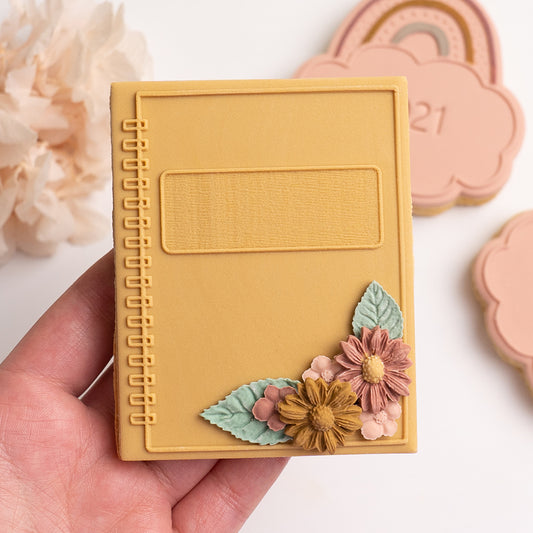 Notebook stamp with matching cutter