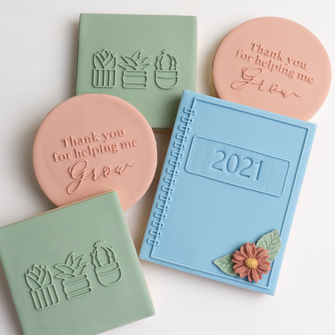 Notebook stamp with matching cutter