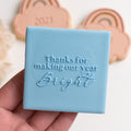 Thanks for making our year bright stamp