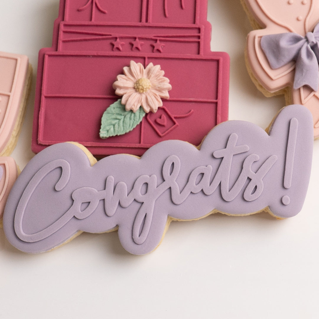 Congrats! stamp with matching cutter