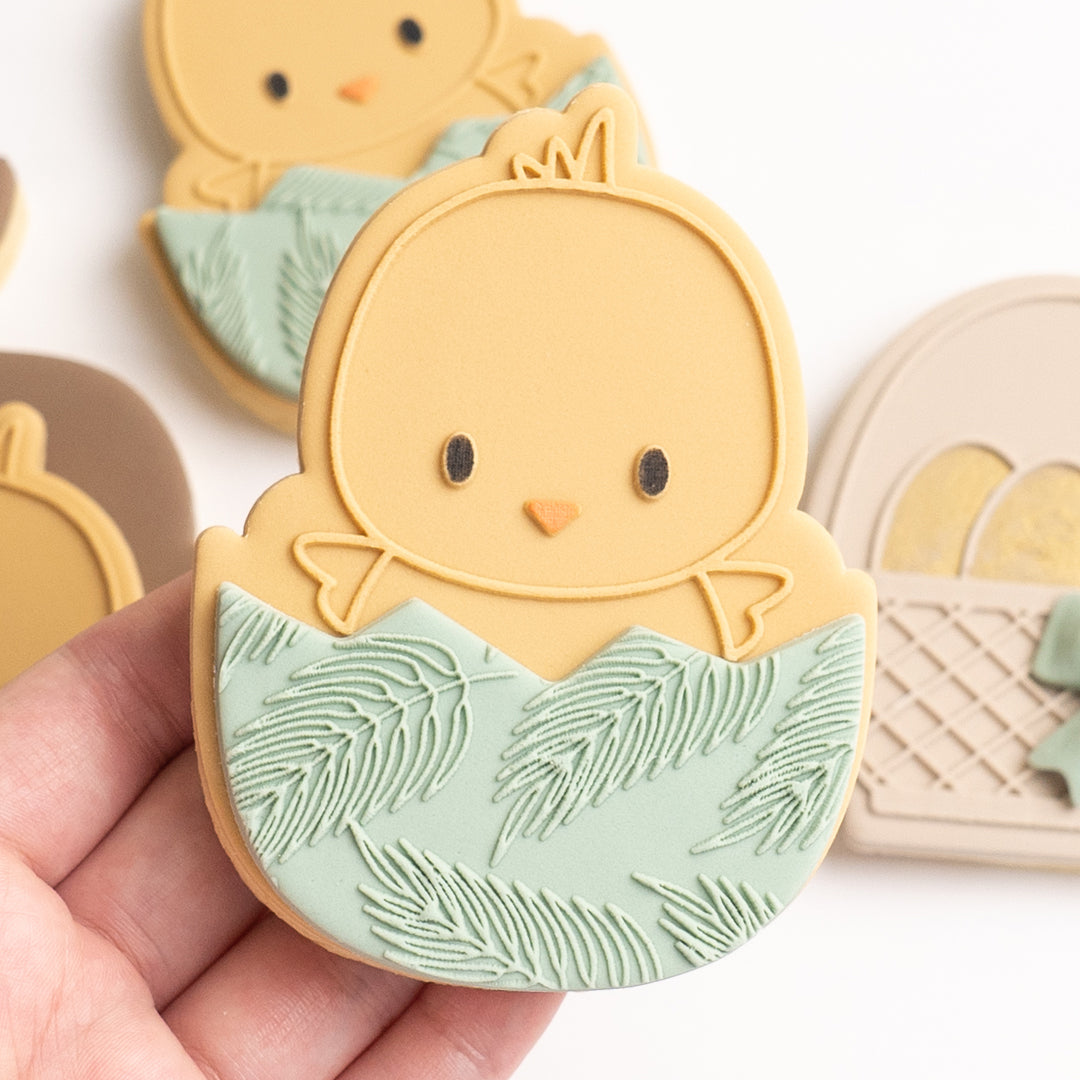 Chick stamp with matching cutter