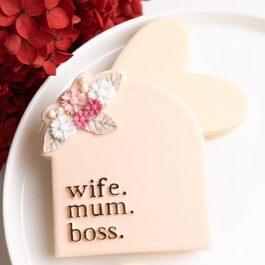 Wife Mum Boss stamp