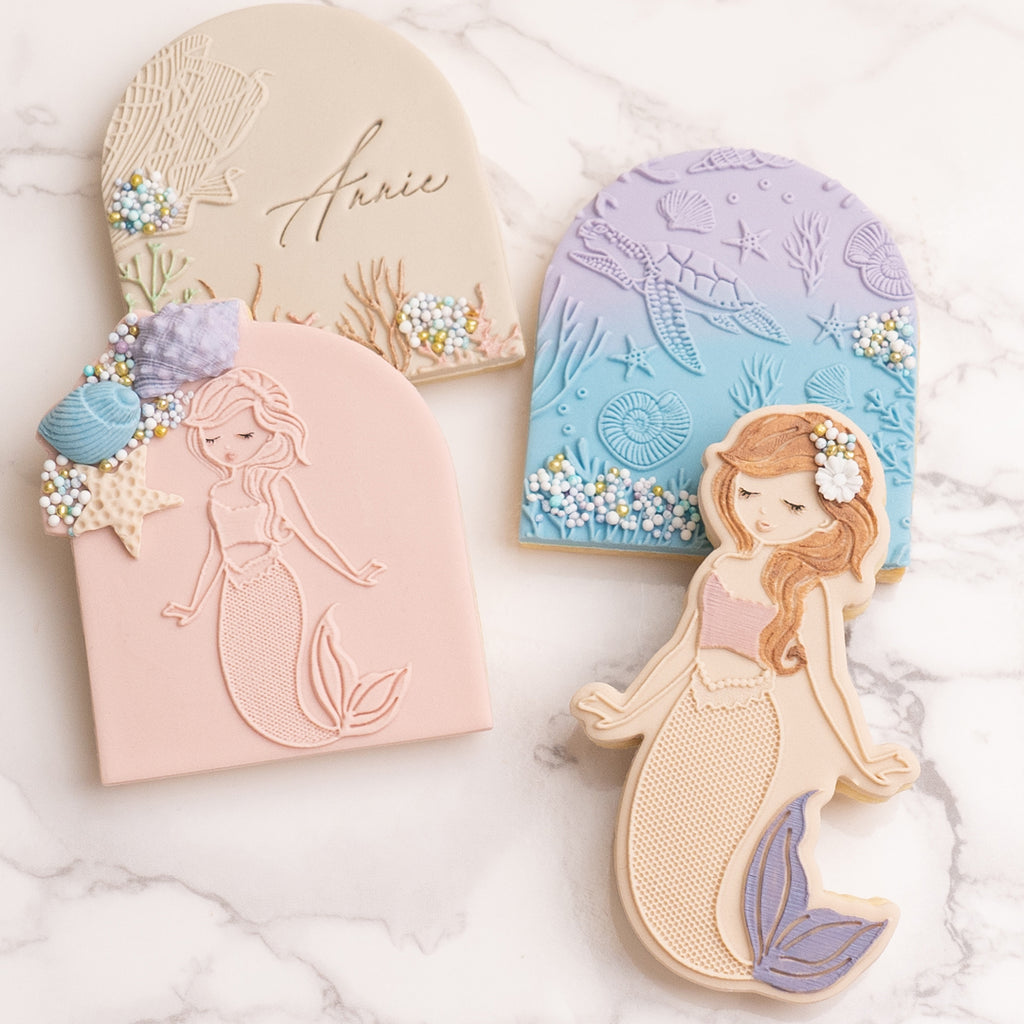 Mermaid princess stamp with matching cutter