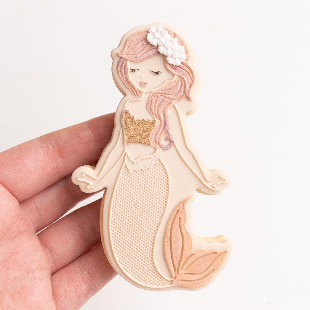 Mermaid princess stamp with matching cutter
