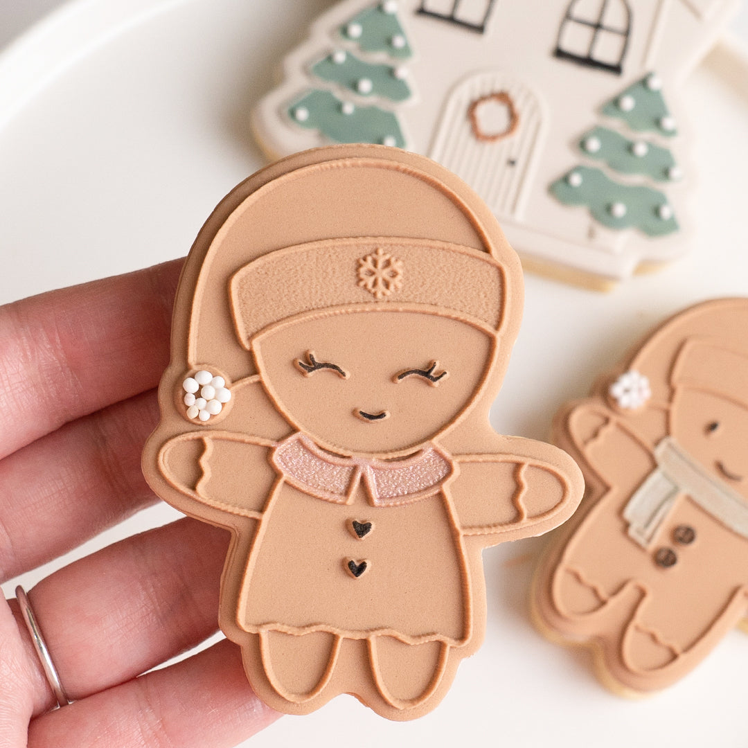 Gingerbread girl stamp with matching cutter