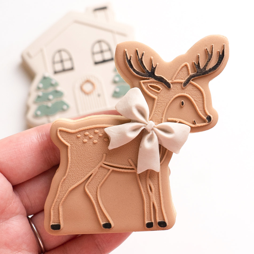 Deer stamp with matching cutter