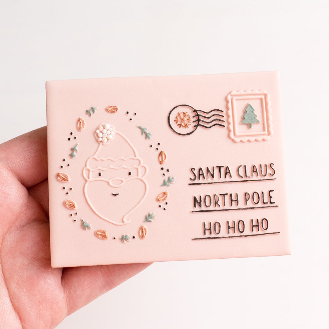 Santa postcard stamp (with cutter option)