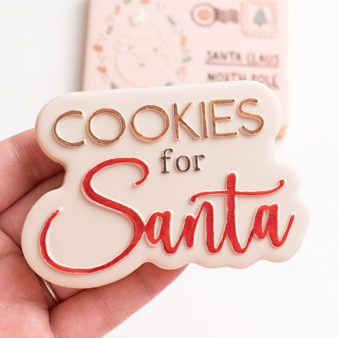 Cookies for Santa stamp with matching cutter