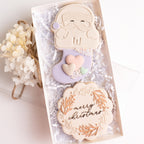 Merry Christmas wreath stamp