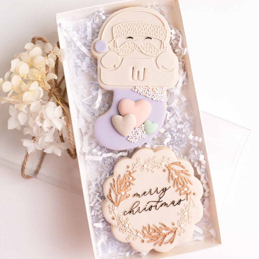 Merry Christmas wreath stamp