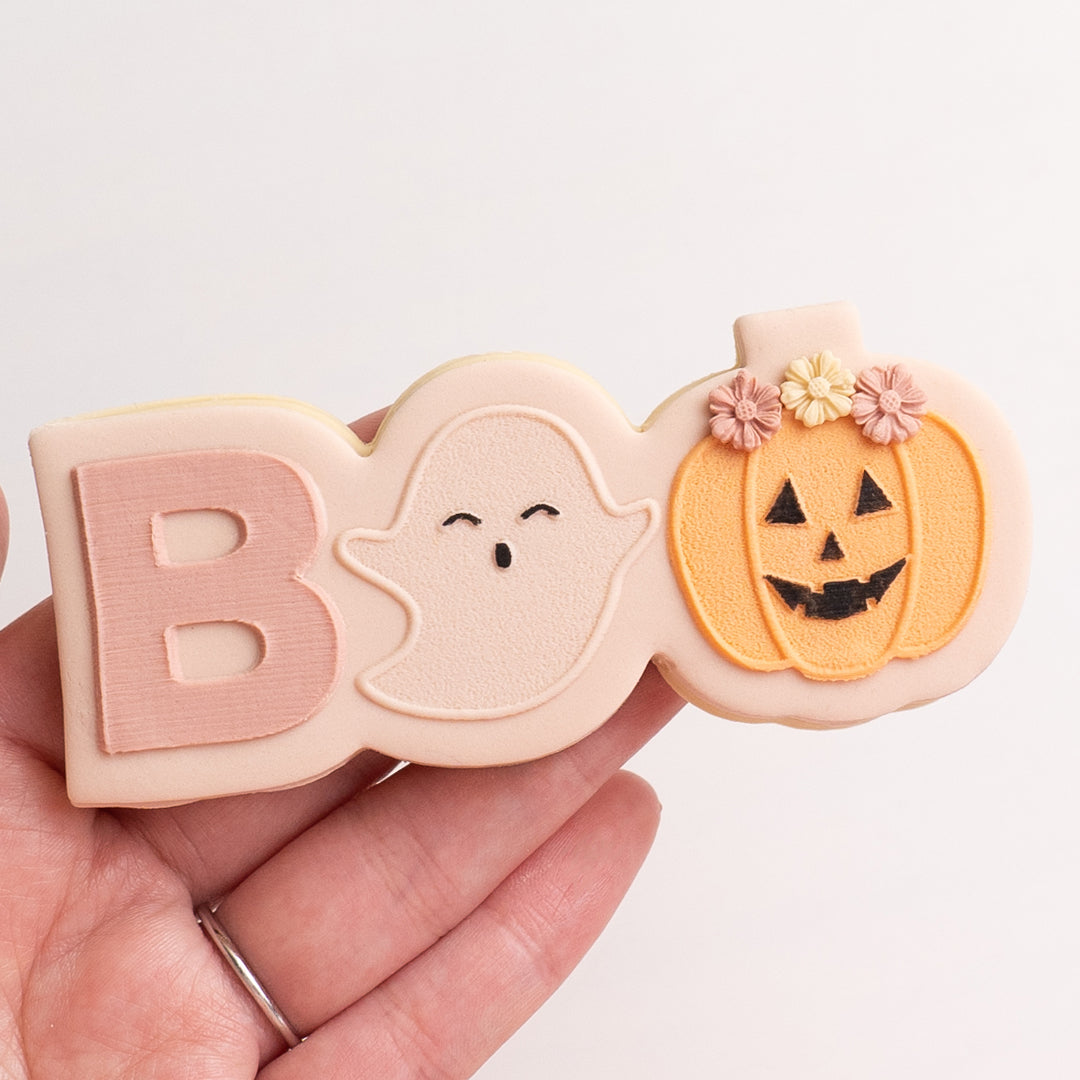 Cute Boo stamp with matching cutter