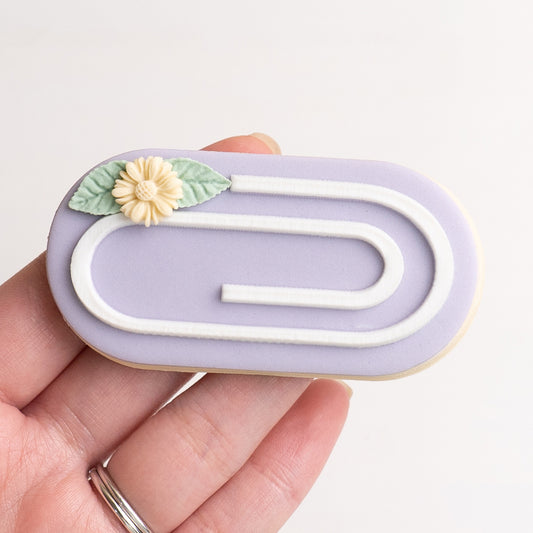 Paperclip stamp with matching cutter