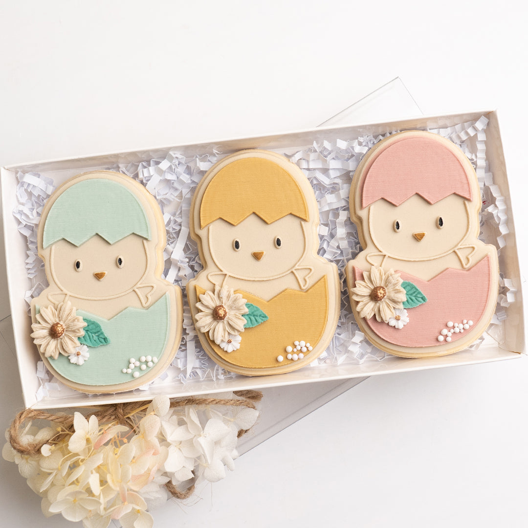 Cute chick stamp with matching cutter