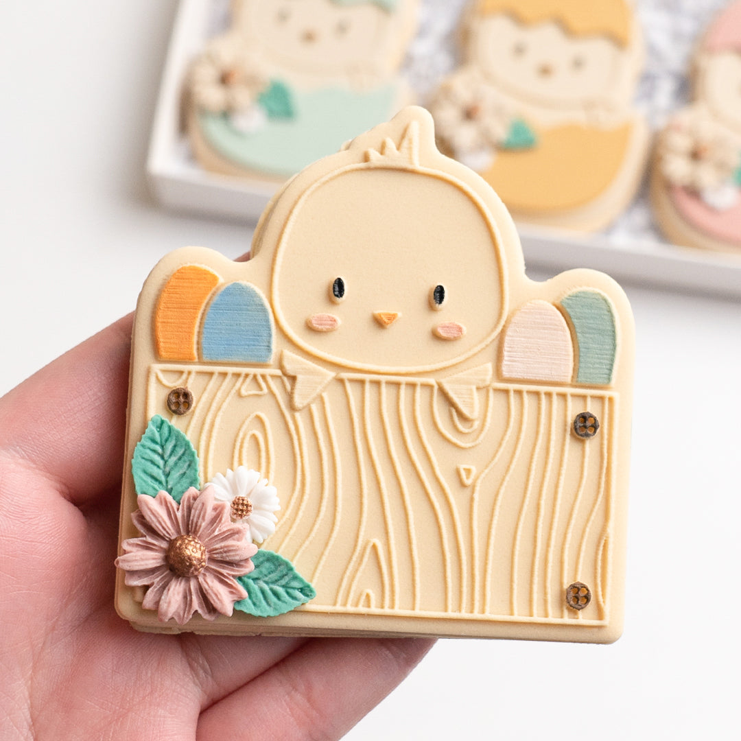 Chick in box stamp with matching cutter
