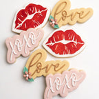 Kiss me stamp with matching cutter