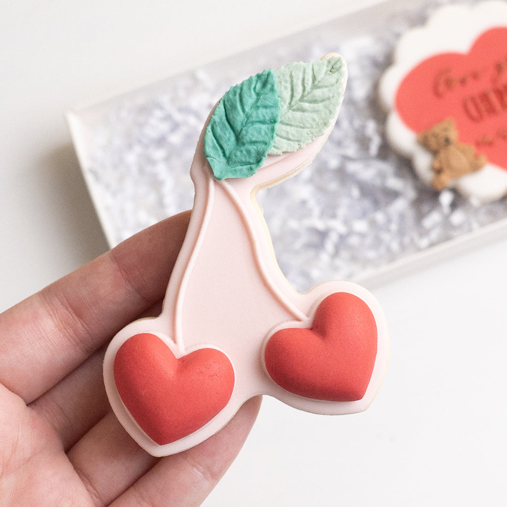 Cherry stamp with matching cutter