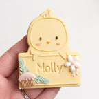 Chick plaque stamp with matching cutter