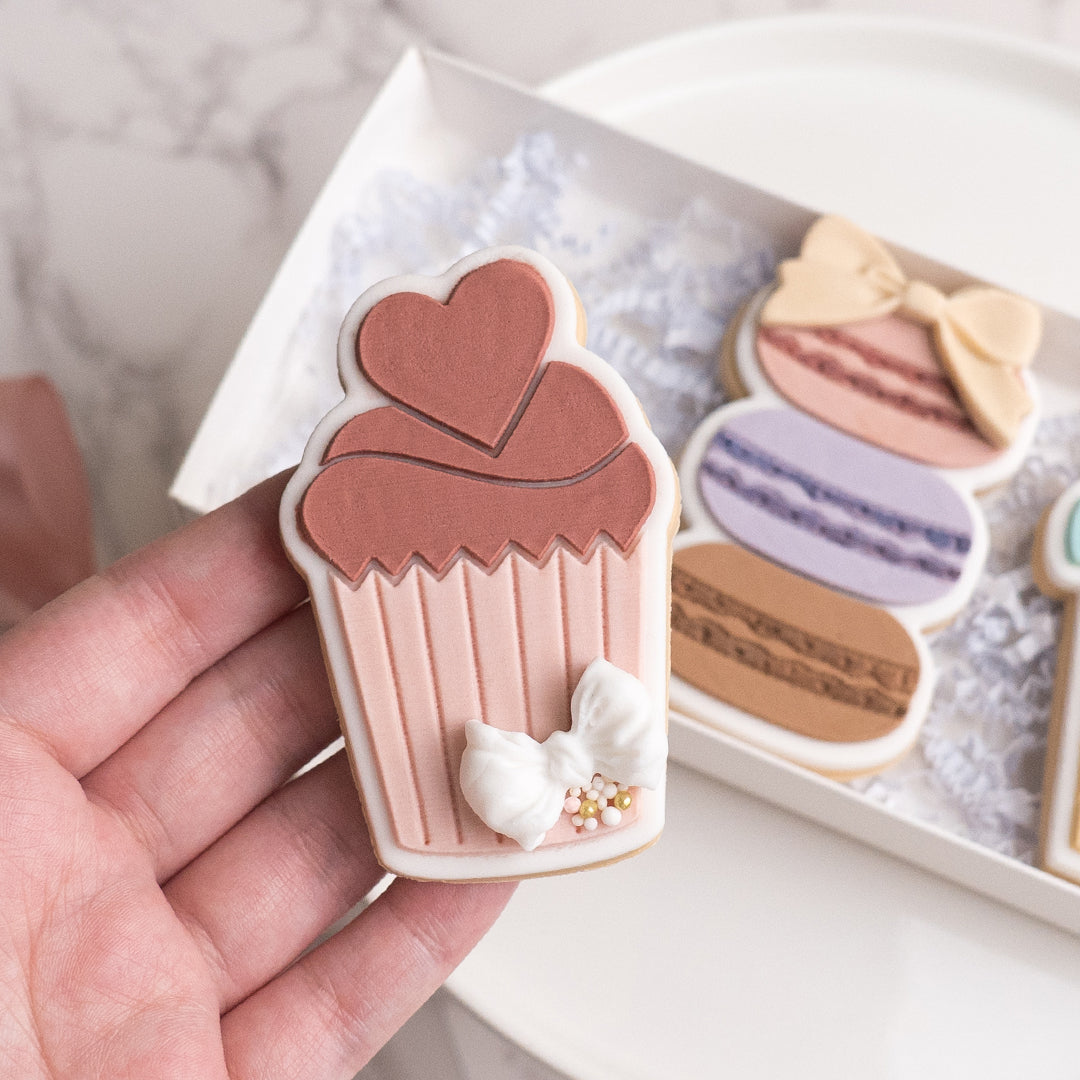 Cupcake stamp with matching cutter
