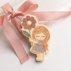 Sweet girl stamp with matching cutter