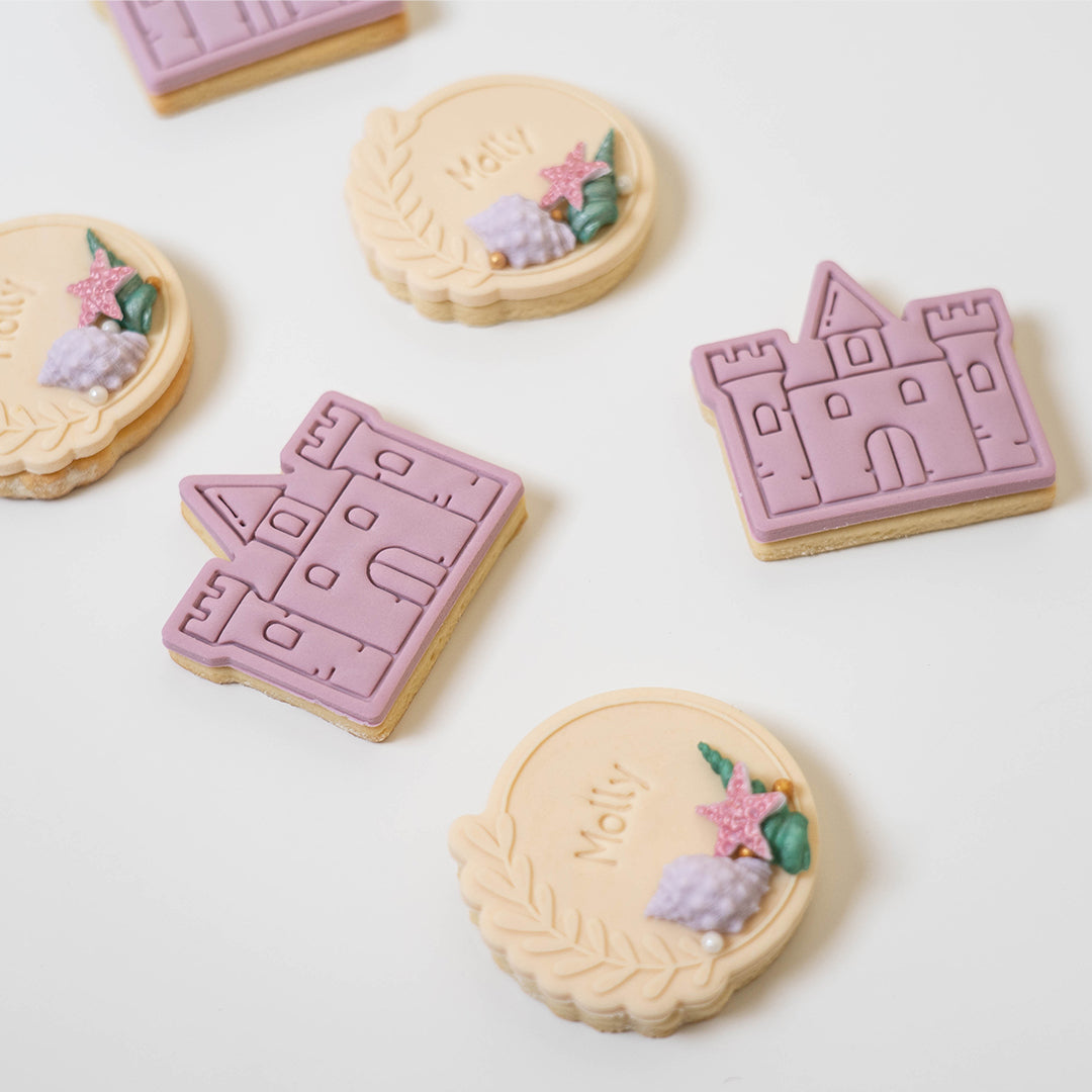 Castle impression stamp with matching cutter