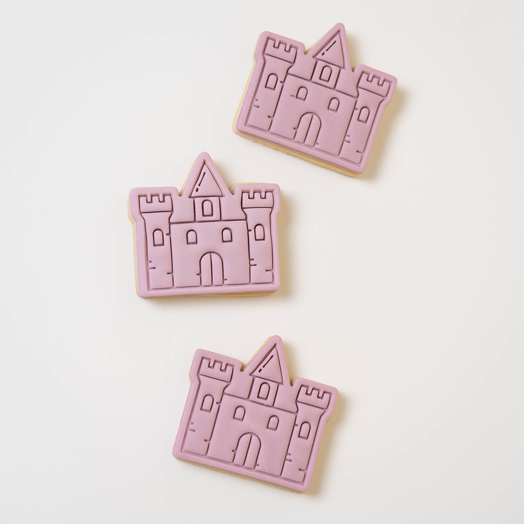 Castle impression stamp with matching cutter