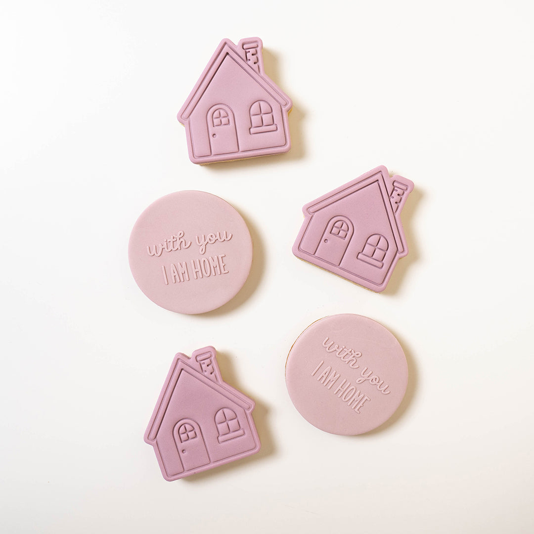 House impression stamp with matching cutter