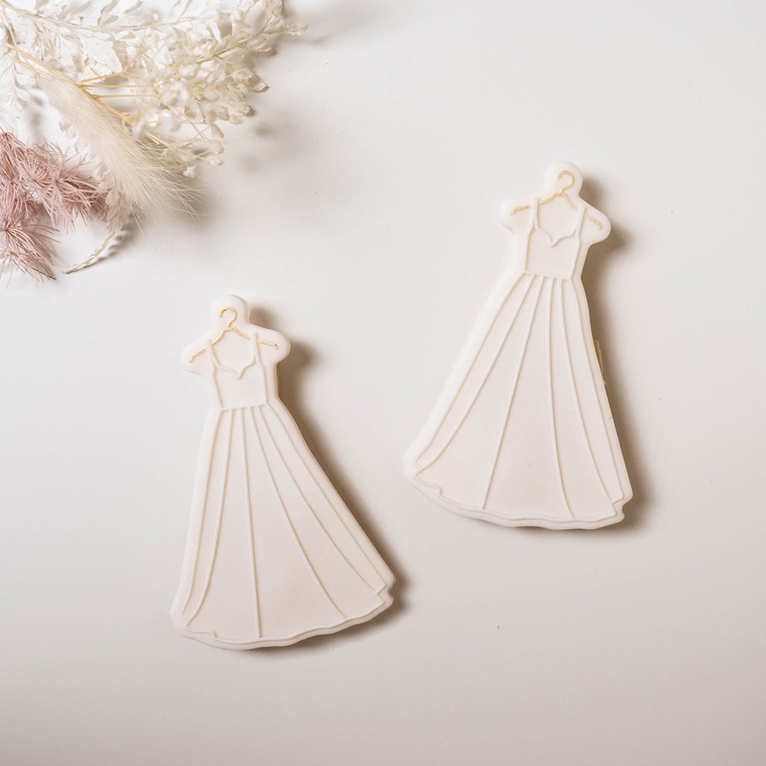 Wedding dress stamp and matching cutter