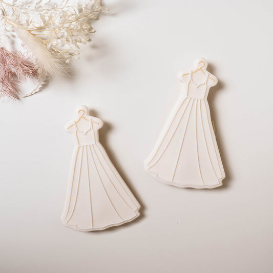 Wedding dress stamp and matching cutter