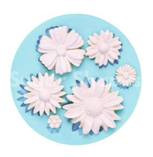 Daisy 6 sizes silicone mould