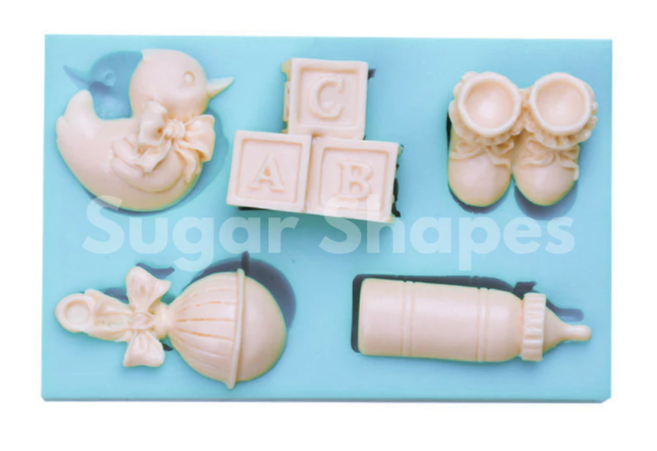 Baby assorted 5pc silicone mould