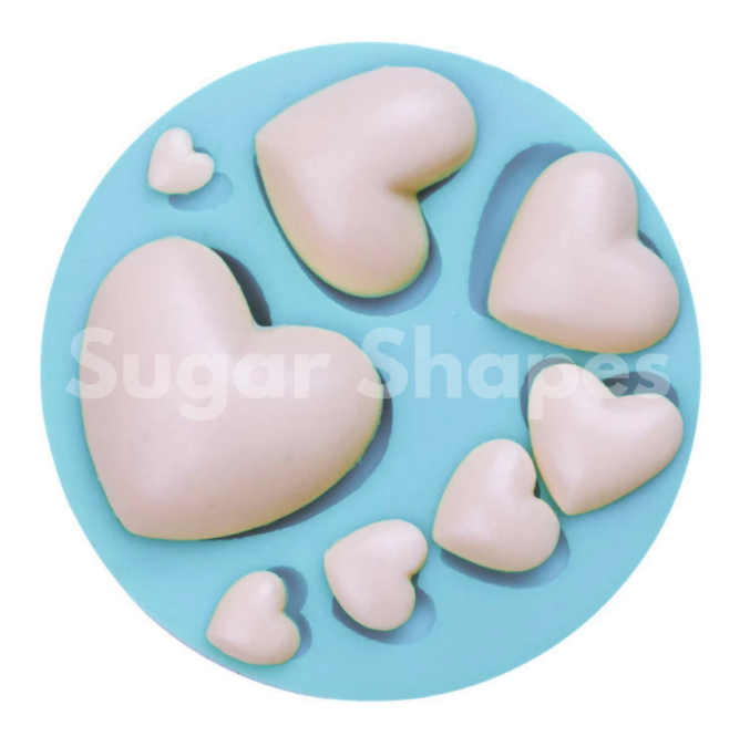 Heart assorted 8pc silicone mould
