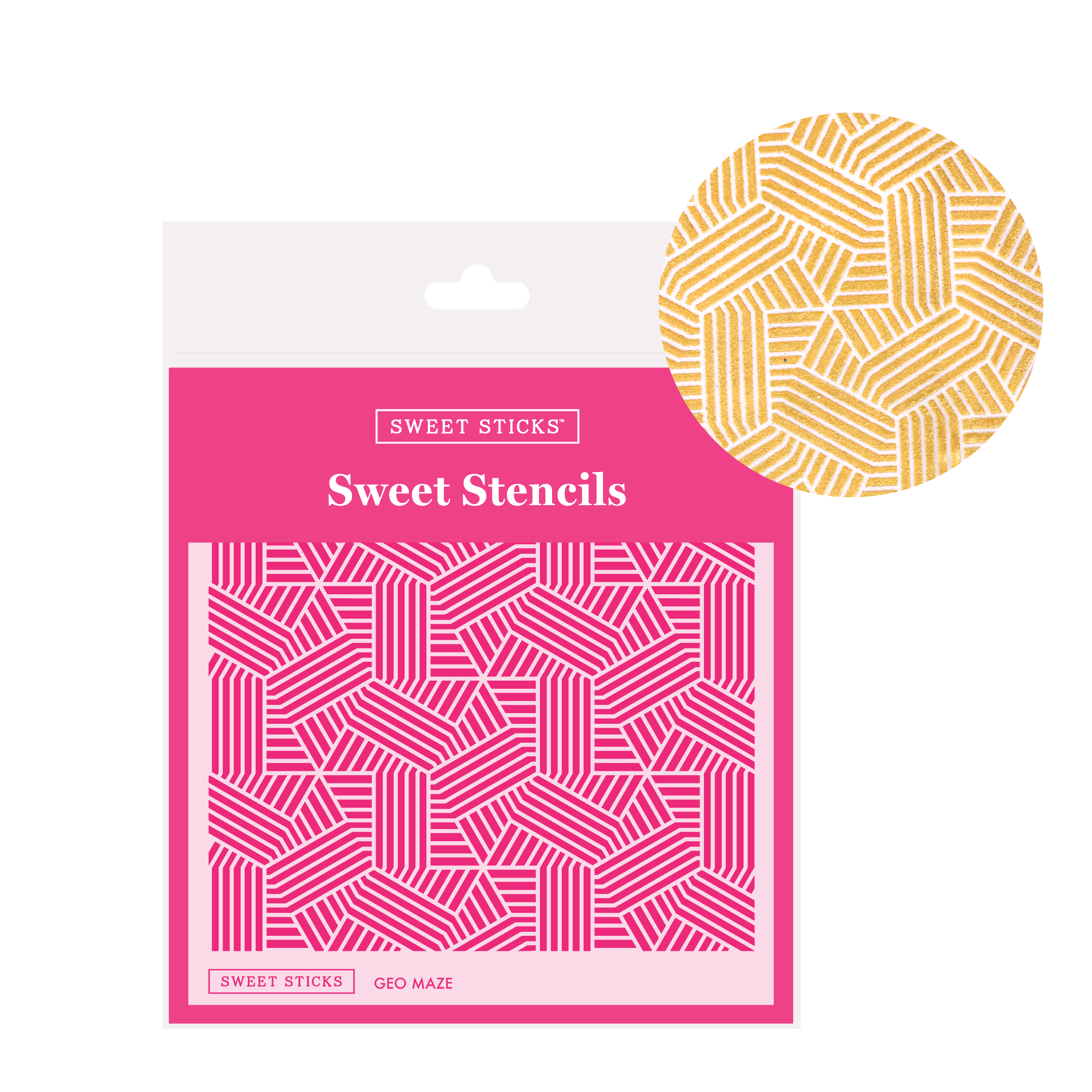 SWEET STICKS GEO MAZE SWEET STENCIL